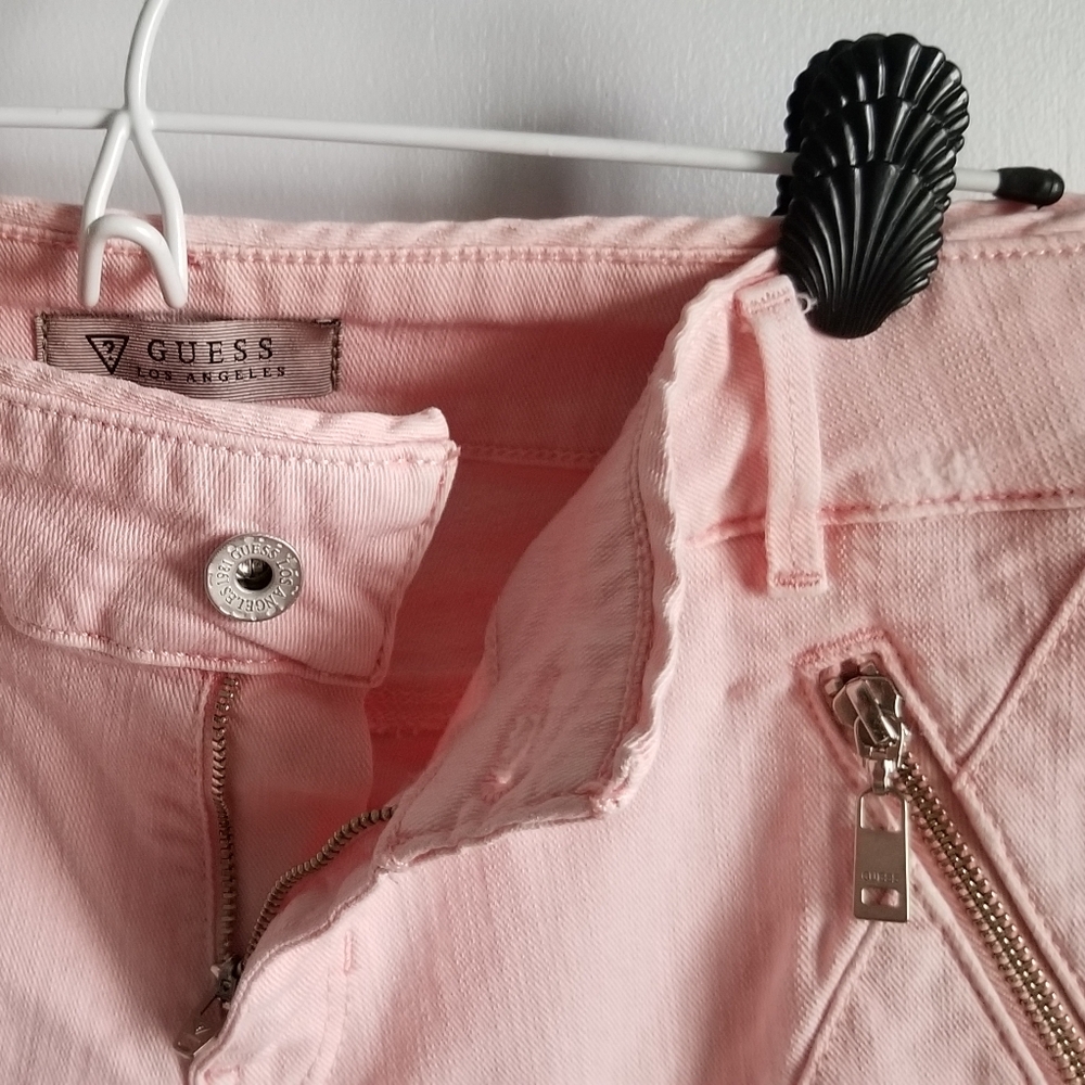 GUESS Vintage Pink Coated Jeans